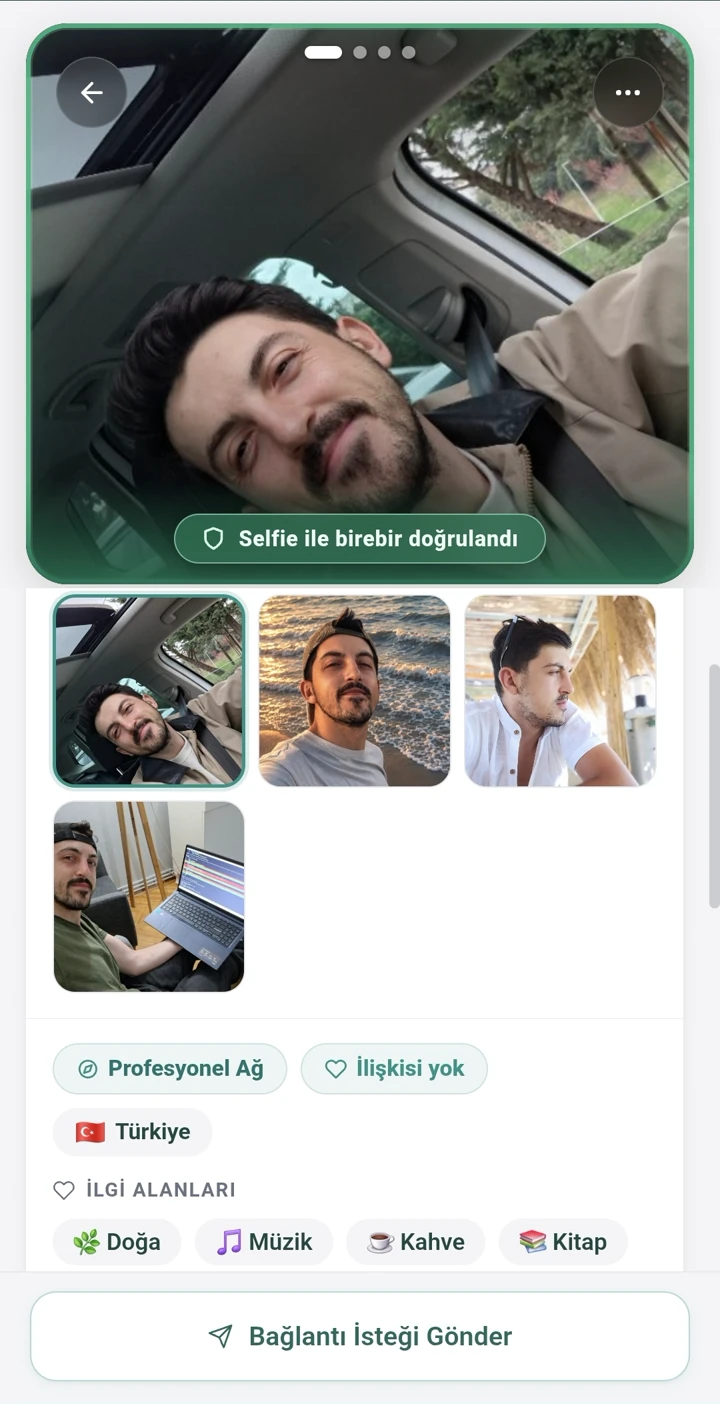 Bana Güven — profil ve bağlantı isteği ekranı
